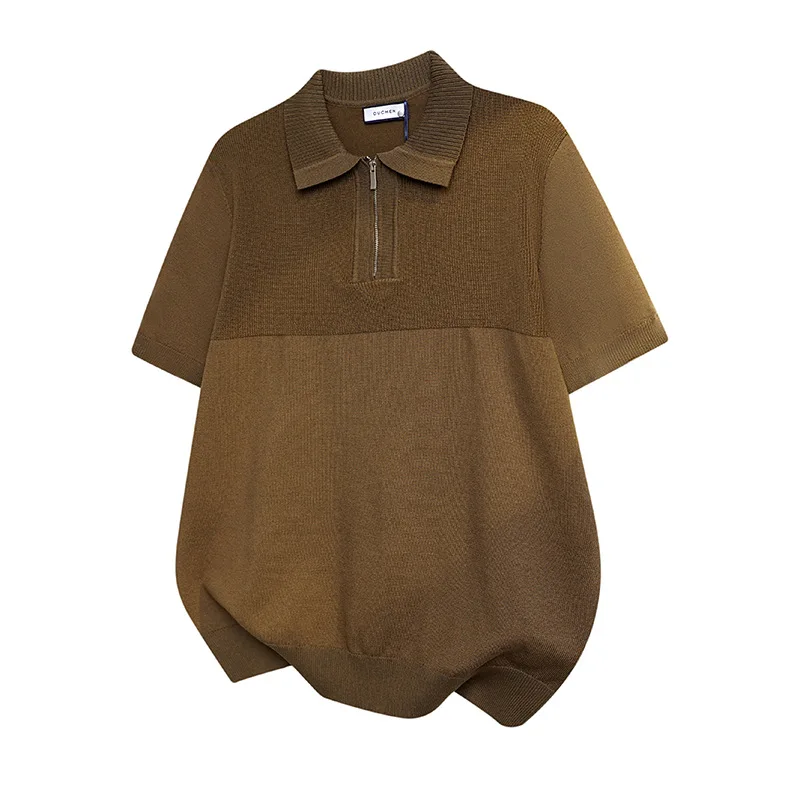 

2026 New Zipper POLO Shirt Temperament Versatile Lapel Short-sleeved Casual T-shirt