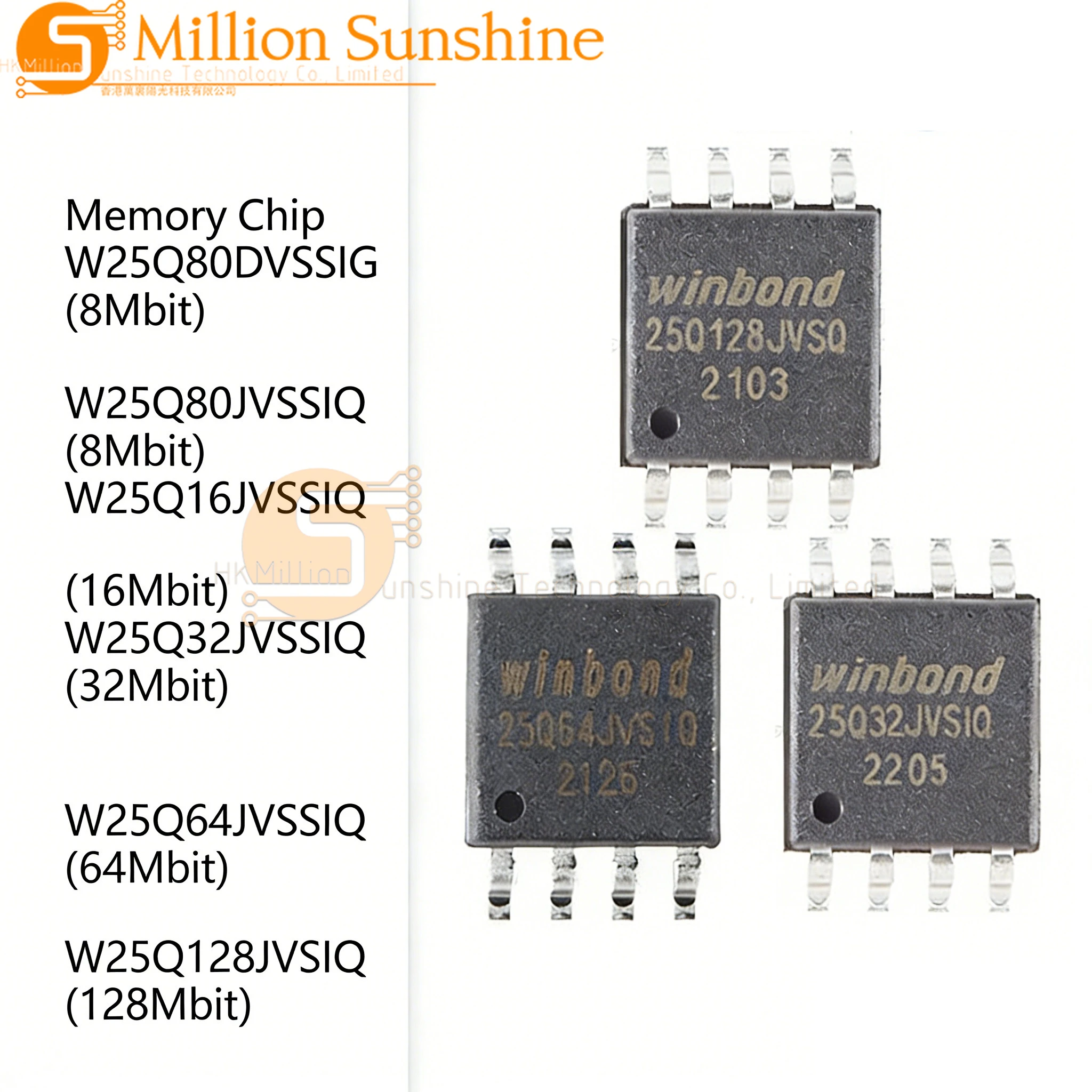 10-50pcs W25Q64JVSSIQ 25Q128JVSIQ 16JVSSIQ 32JVSSIQ 25Q80DVSSIG Serial Flash Memory Chip SOP8 New Original IC