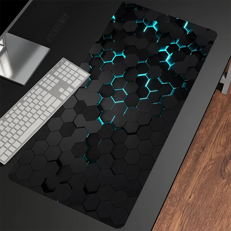 Jogo De Borracha Geométrica Mousepad, Tapete De Rato Grande, Almofadas De Mesa Grande, Tapetes De Teclado Antiderrapante