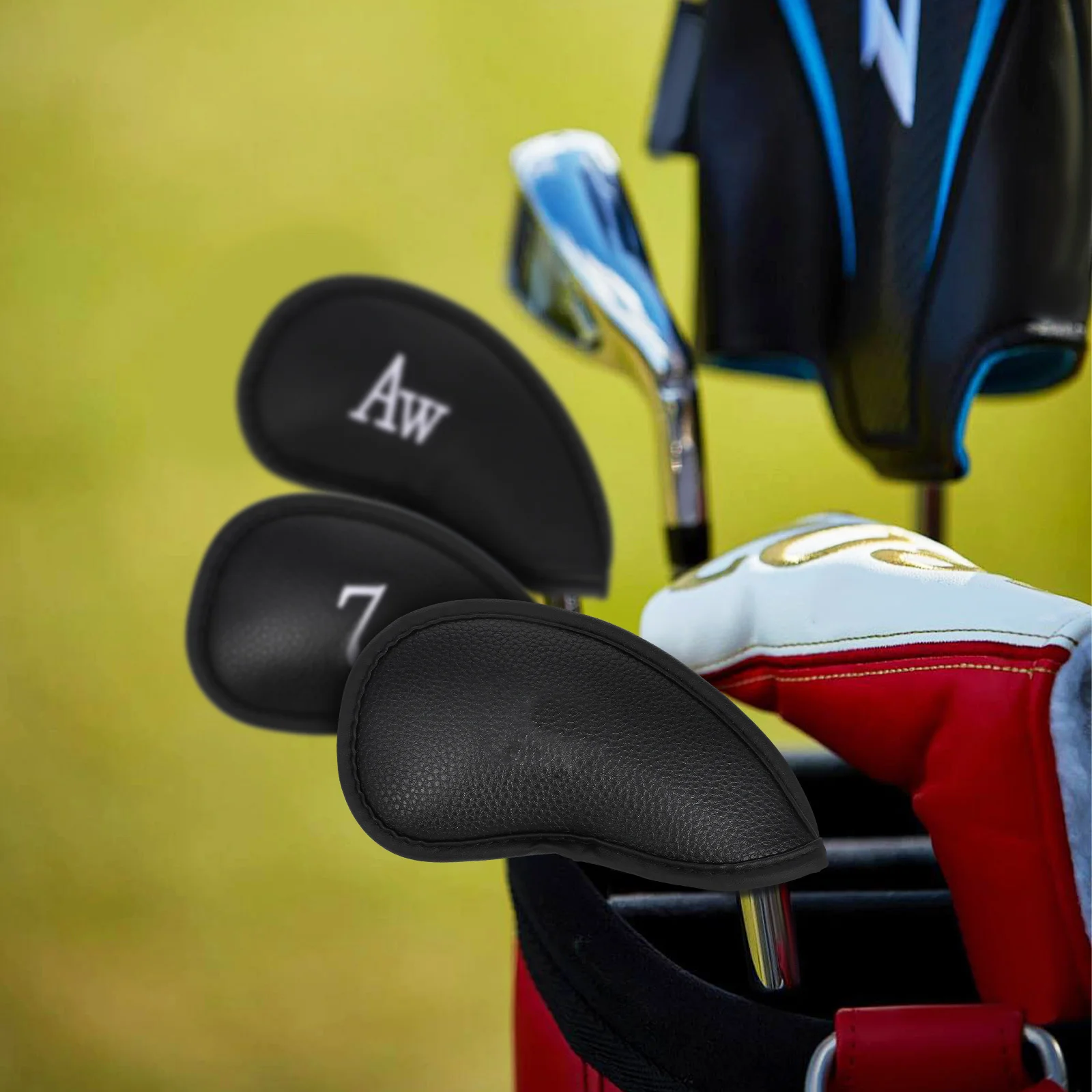 12 قطعة من أغطية نادي الجولف للرجال غطاء نادي البولي يوريثان أمان متين ضد الخدوش والمطبات وغطاء رأس سائق معدات الجولف #2