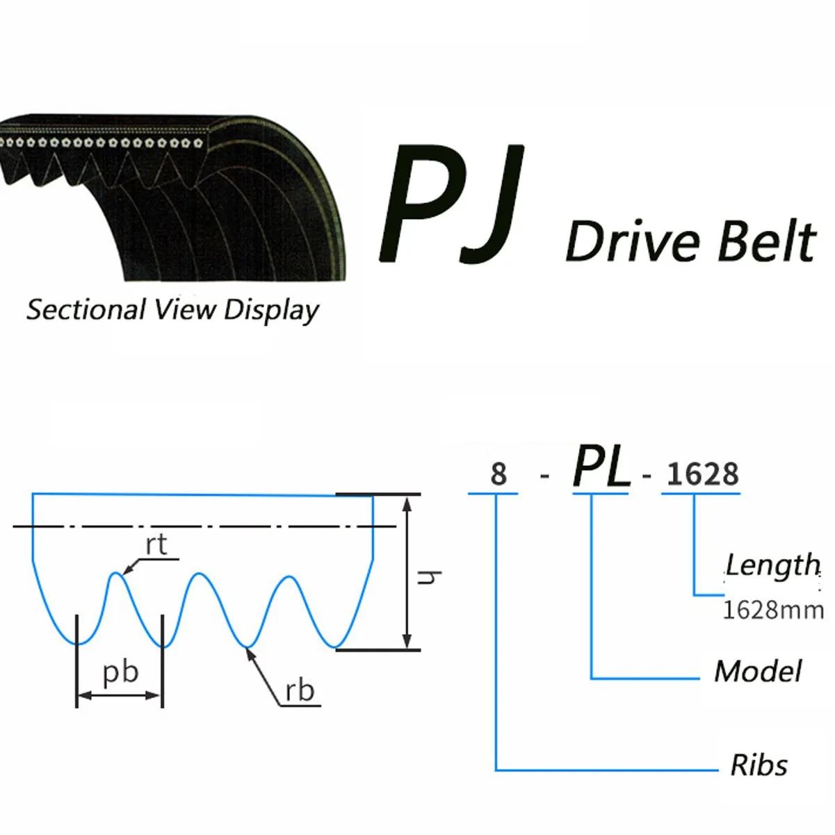 185J PJ470 175J PJ444 245J PJ622 174J PJ442 187J PJ475 tredmill motor belt lawn mower belt