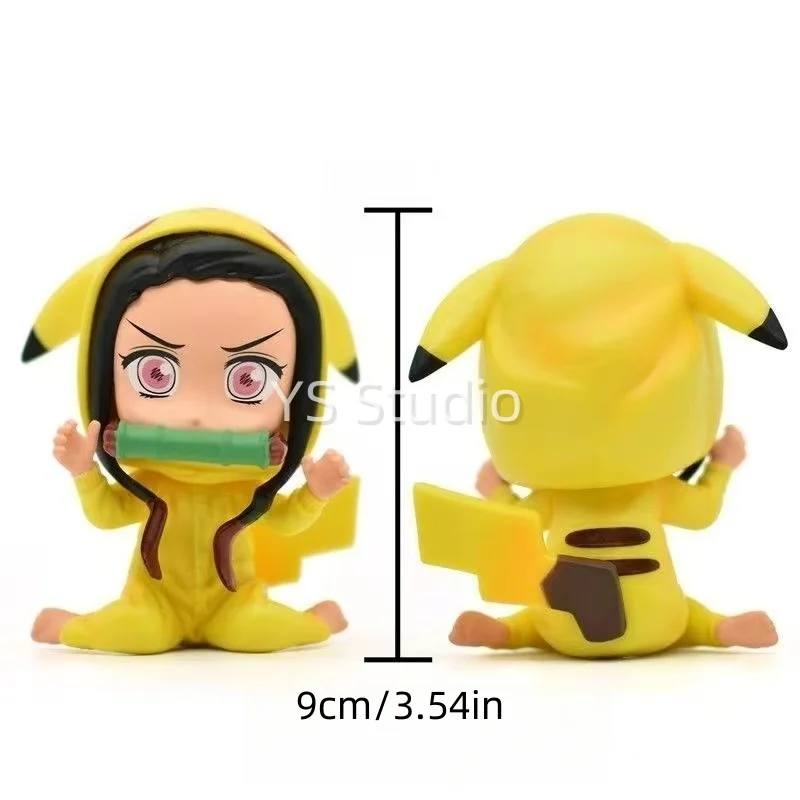 أنيمي شيطان القاتل الشكل كامادو Nezuko كوس بيكاتشو عمل الشكل تحصيل تمثال لعبة مجسمة هدية