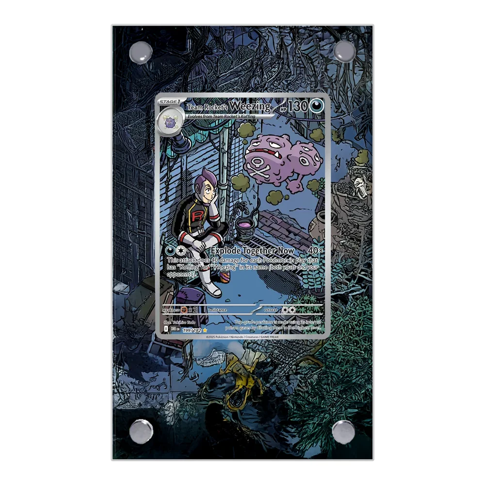 Kotak Pajangan Kartu Koleksi Pokemon Zacian Salamence Scouting Extended Art Display Case Extended Painting Psa Anime Display Rack (Tidak Termasuk)