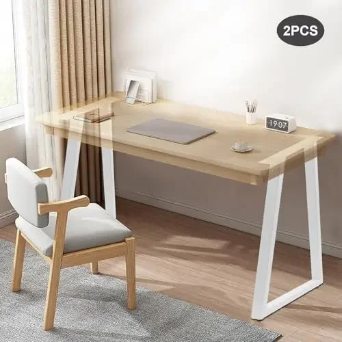 Metal Table Legs 28”Height 17.7”Wide Heavy Duty Desk Legs DIY Furniture Legs for Homes Offices Hotels Bars, Set of 2