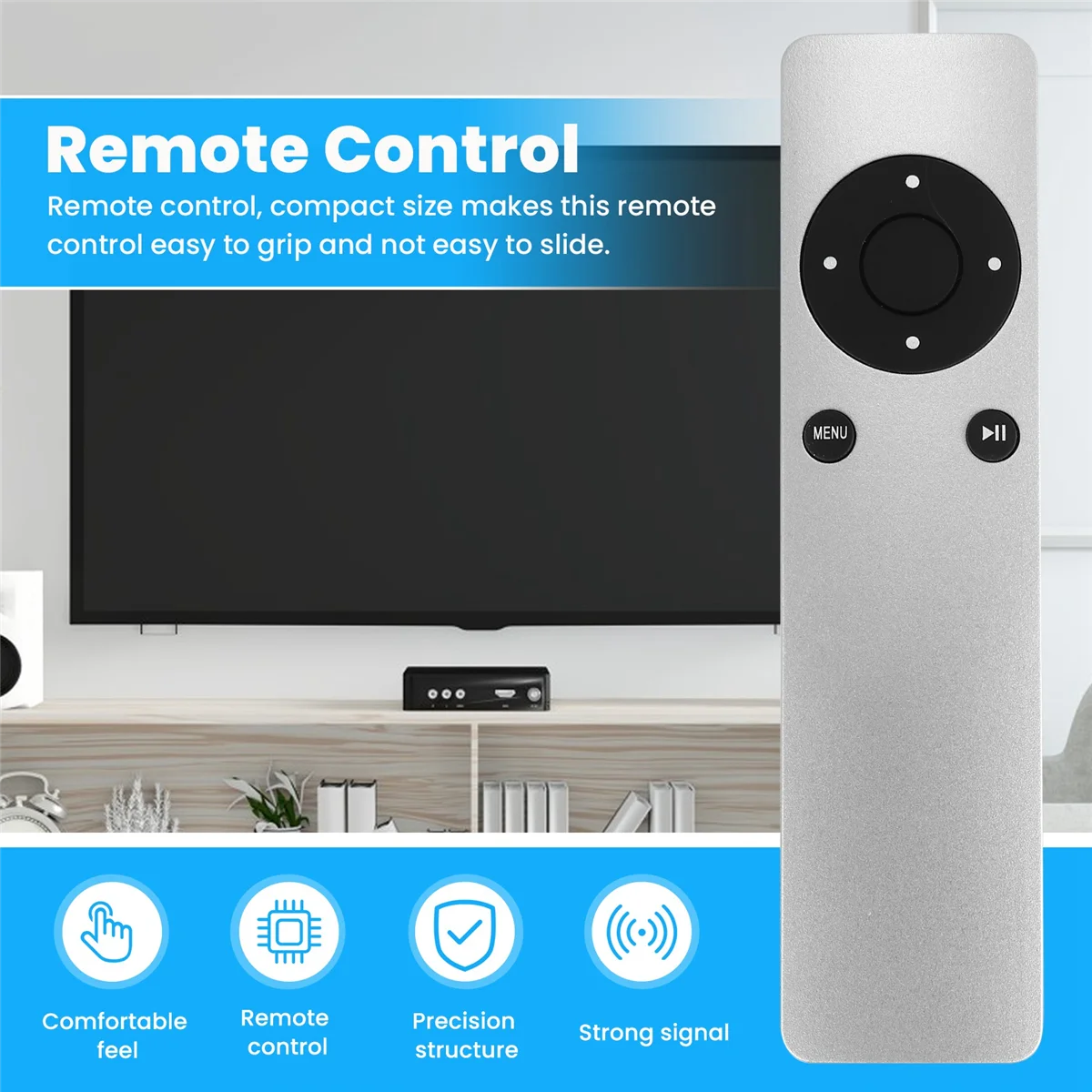 

Новый универсальный ИК-пульт дистанционного управления, совместимый с Apple TV1 TV2 TV3 Generation TV Remote для A1294 A1469 A1427 A1378 Smart Home