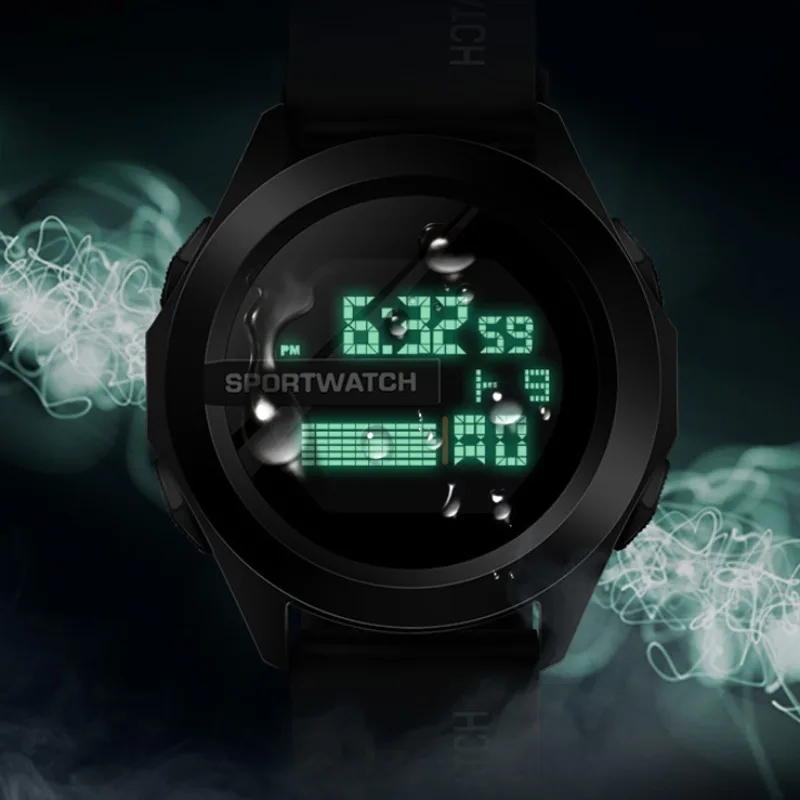 2024 New Sports Waterproof Electronic Watch with Cold Light Movement Fashionable and Casual Digital Night Light Outdoor Watch