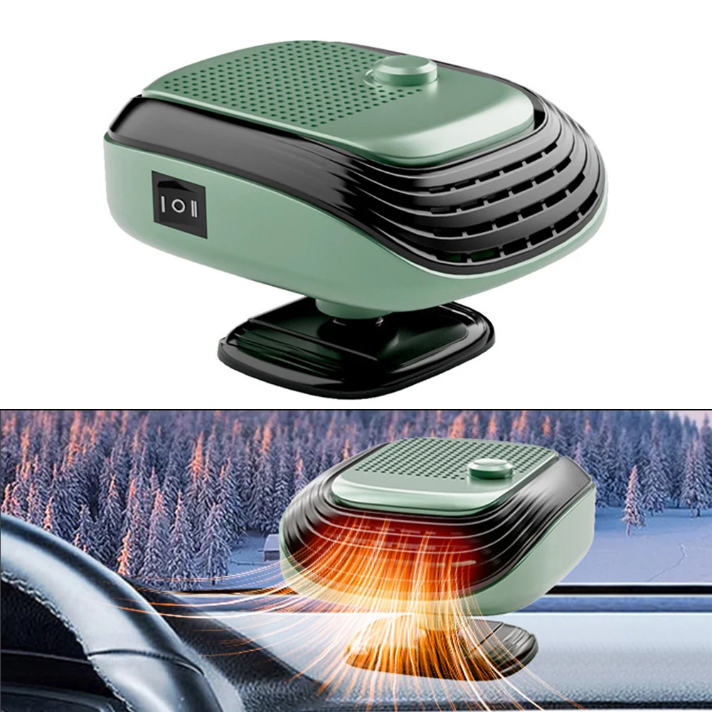 Adjustable Defrosting Fast Heating Car Defroster Heater 120W 12V 13*11*4.7cm 2 In 1 ABS+Fan Fan Heating Device