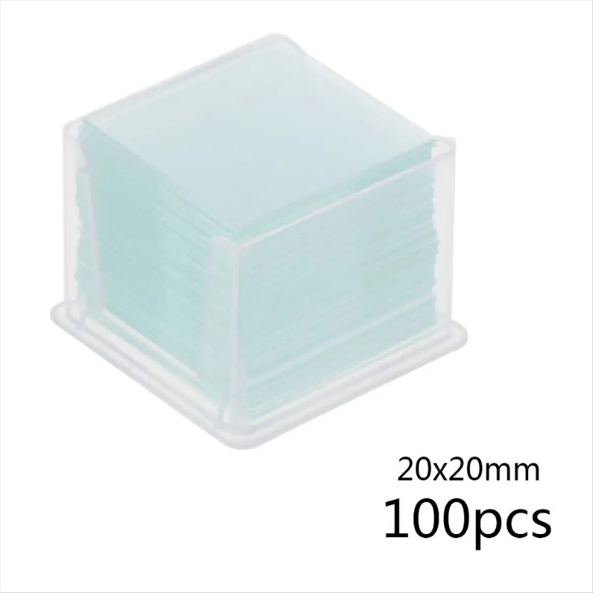 (CNIM) Coverslip Slides Lab Supplies Square Microscope Cover Glass Set School Education Lab Replacement Tool 20x20mm