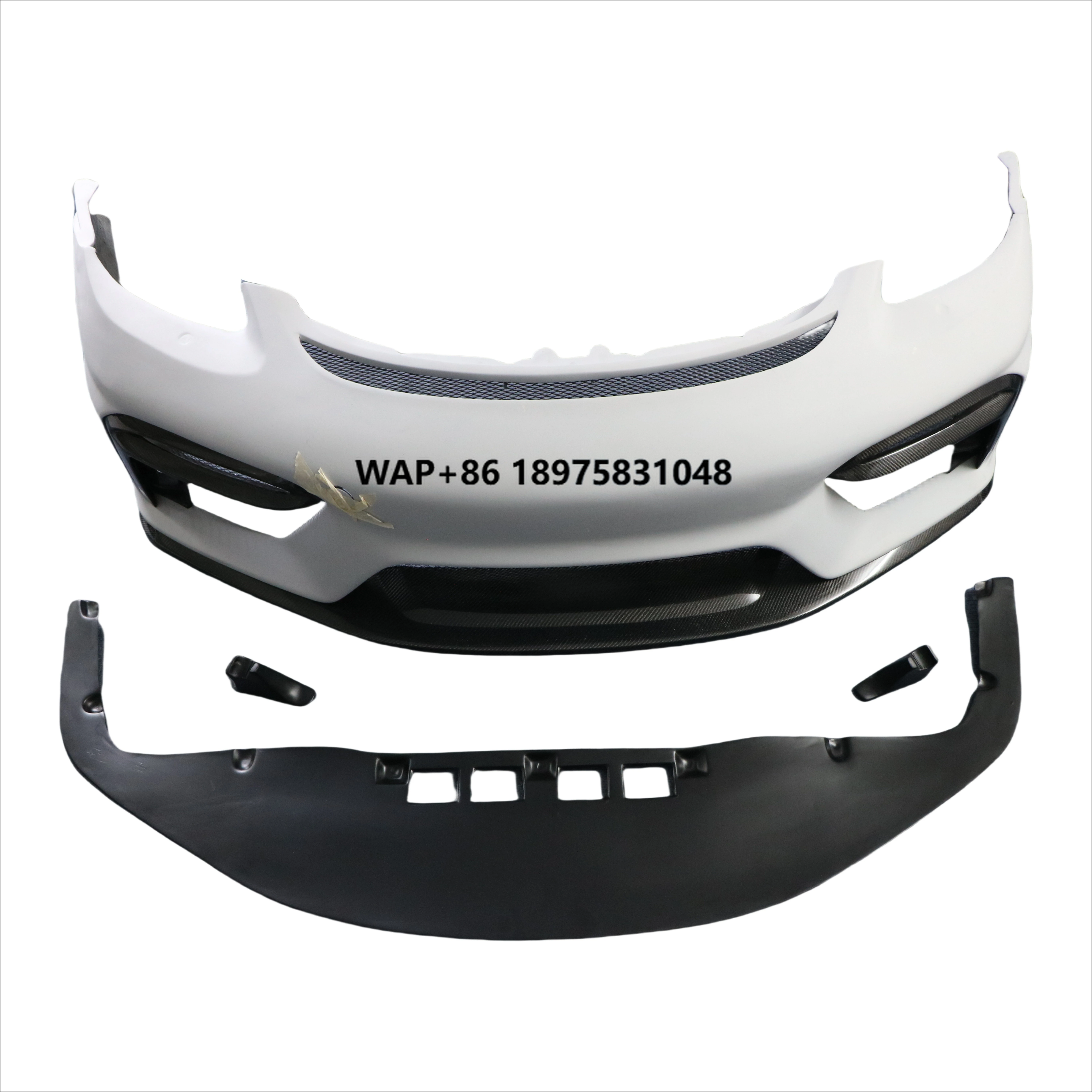 For 718 981 Cayman Boxster Use Change to 718 GT4 Use High Quality Half Carbon Fiber Front Bumper Body Kits Brand New Auto Parts