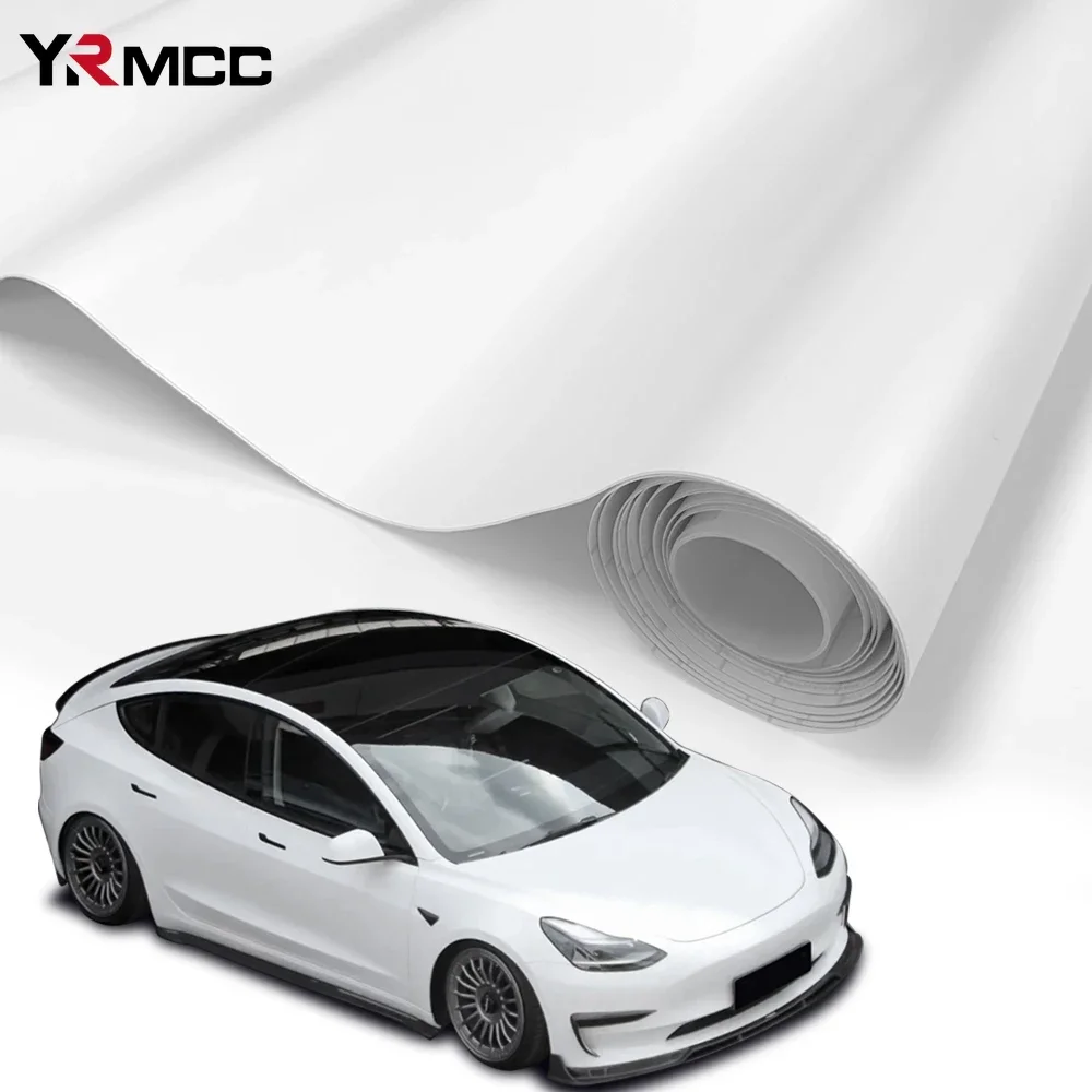 Car Decal Matte White Film Self-Adhesive Vinyl Wrap Film Wrapping Sheet Cover Air Release Foil Universal Tunning Car Accessories