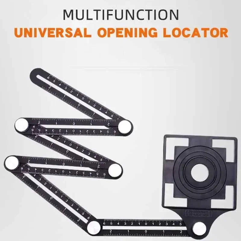 

Universal Ruler Six-Sided Measuring Instrument Template Angle Tool Mechanism Universal Fold Ruler Tile Hole Locator