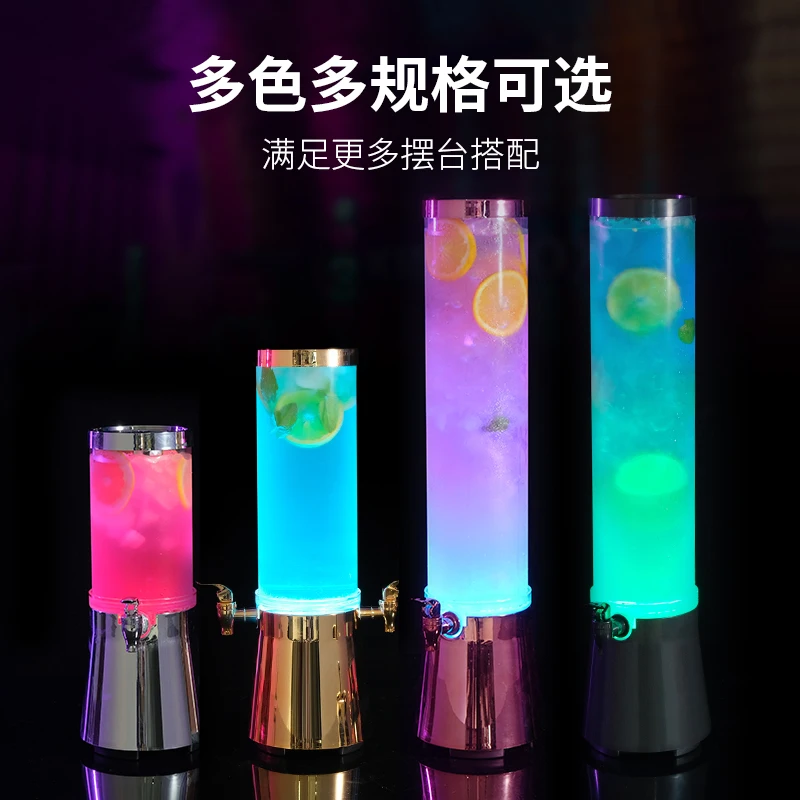Special creative luminous beer keg for beer cannon bar Commercial 3 liter juice jug Draft beer keg with faucet