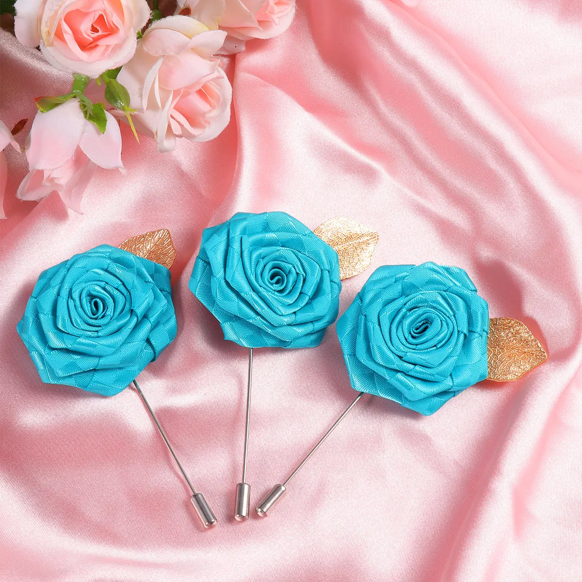 

12 Pcs Fashion Brooch Rose Design Lapel Breastpin for Women Suit Dress Decoration Wedding Party Corsage Pin