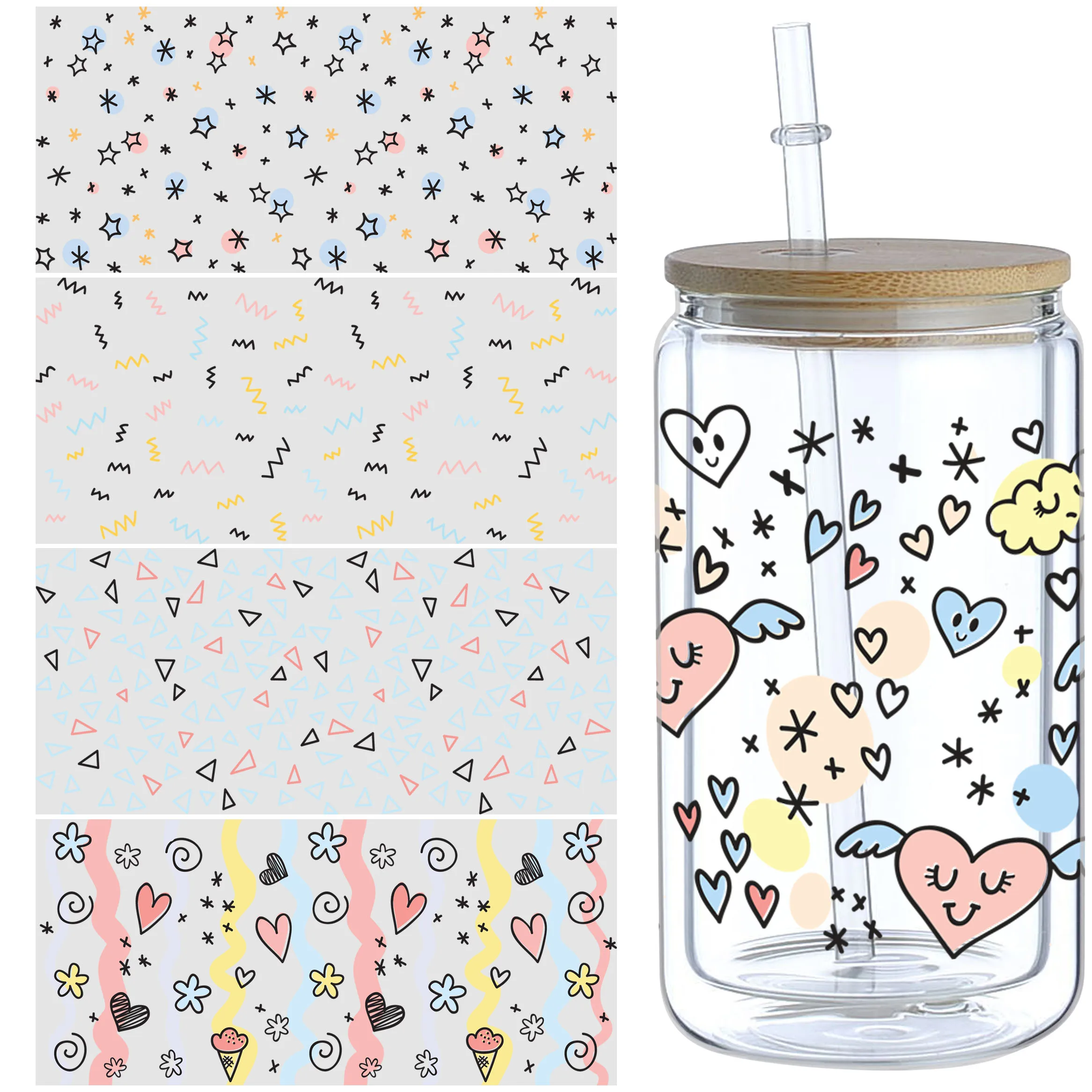 5 Sheets Cartoon Uv…