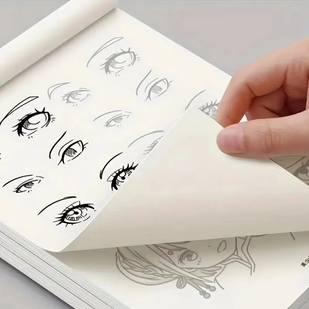 シンプルな48ページのラインアート描画ブック、手描きのアウトライン練習用絵画、手描きブック、アニメラインドラフトブック、初心者向け