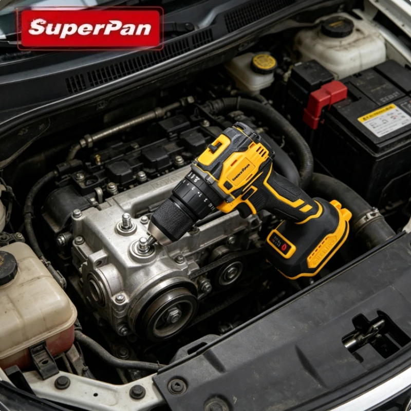 

Бесщеточная аккумуляторная дрель-шуруповерт SuperPan 60 Нм 1700 об/мин, многофункциональный электроинструмент для дома и мастерской, без аккумулятора и зарядного устройства