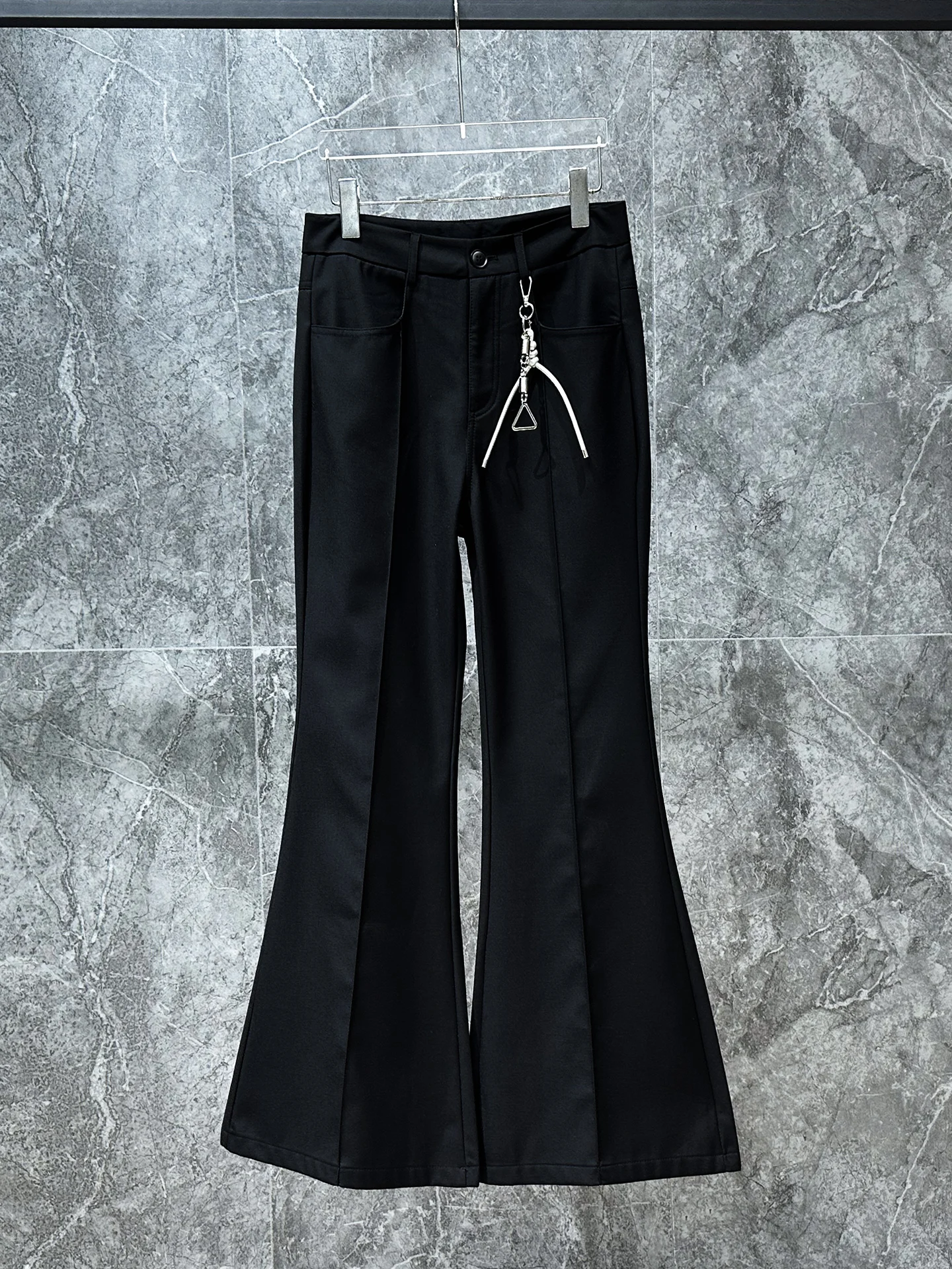 النسخة الكورية Ins Trend الرجال متوهج البدلة السراويل ثنيات تنوعا Ins الموضة العصرية الشباب السراويل الطويلة الشعبية