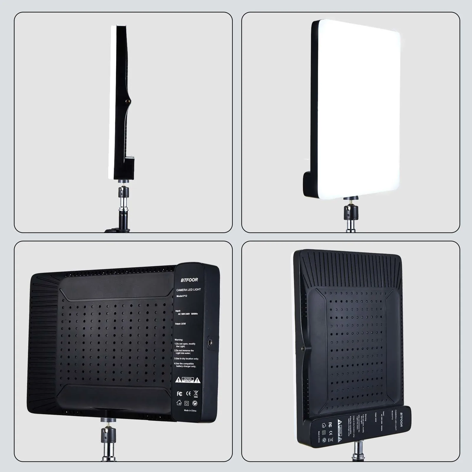 50W LED Photo Studio 3000k-6500k Video Fill Lamp Light Panel Photography Lighting With Desk Mount Stand EU Plug For Live Stream