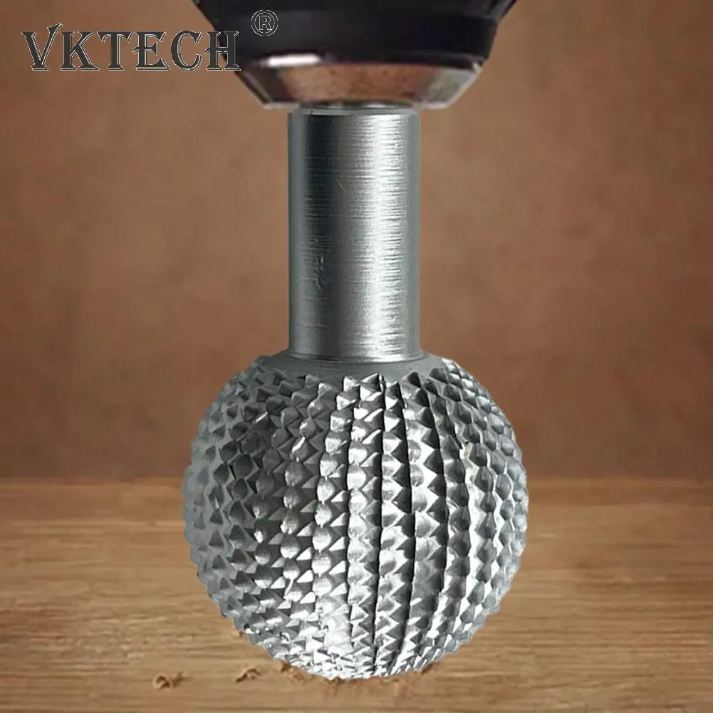 41.2mm Rotary Woodworking Attachment Carbide Burr Ball Rotary Burr Wood Carving Grinding Head Ball Gouge Grinding Head