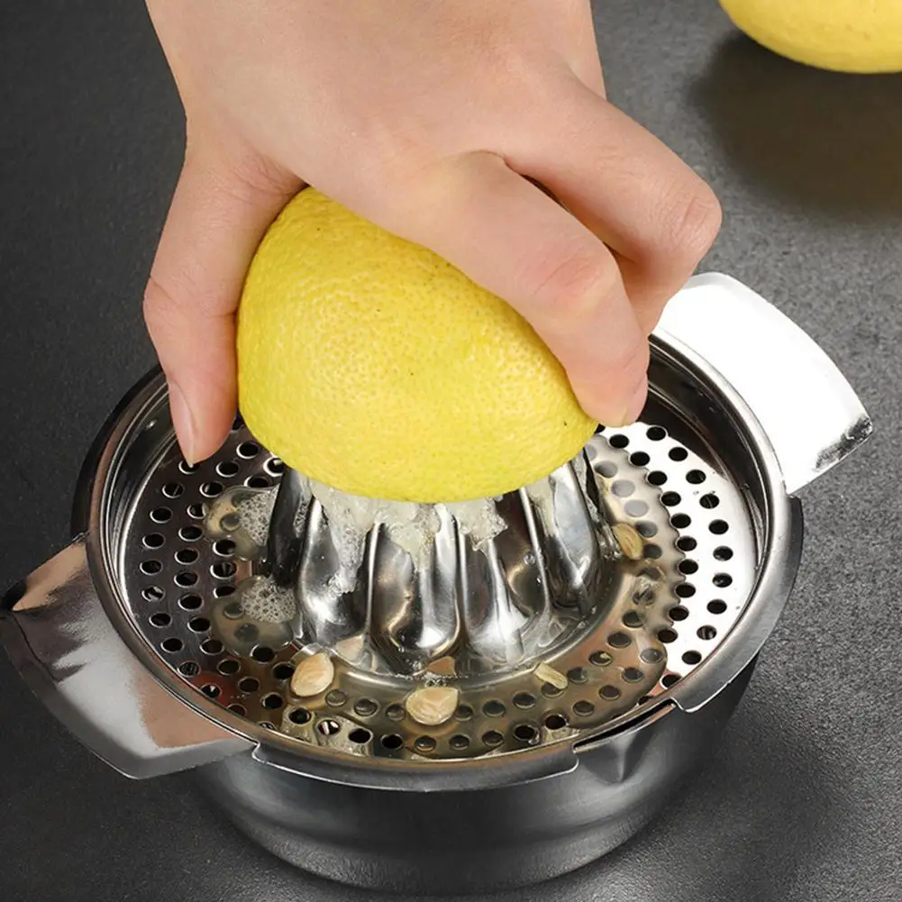 Portable Lemon Orange Manual Fruit Juicer 304 Stainless Steel Kitchen Accessories Tools Citrus Raw Hand Pressed Juice Maker