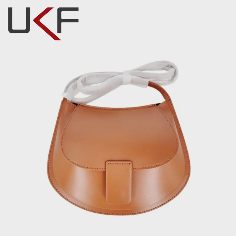 

UKF Women's Bag Luxury Designer Handbag New Saddle Bag Women's Leather Famous Brand One Shoulder Crossbody Bags For Women