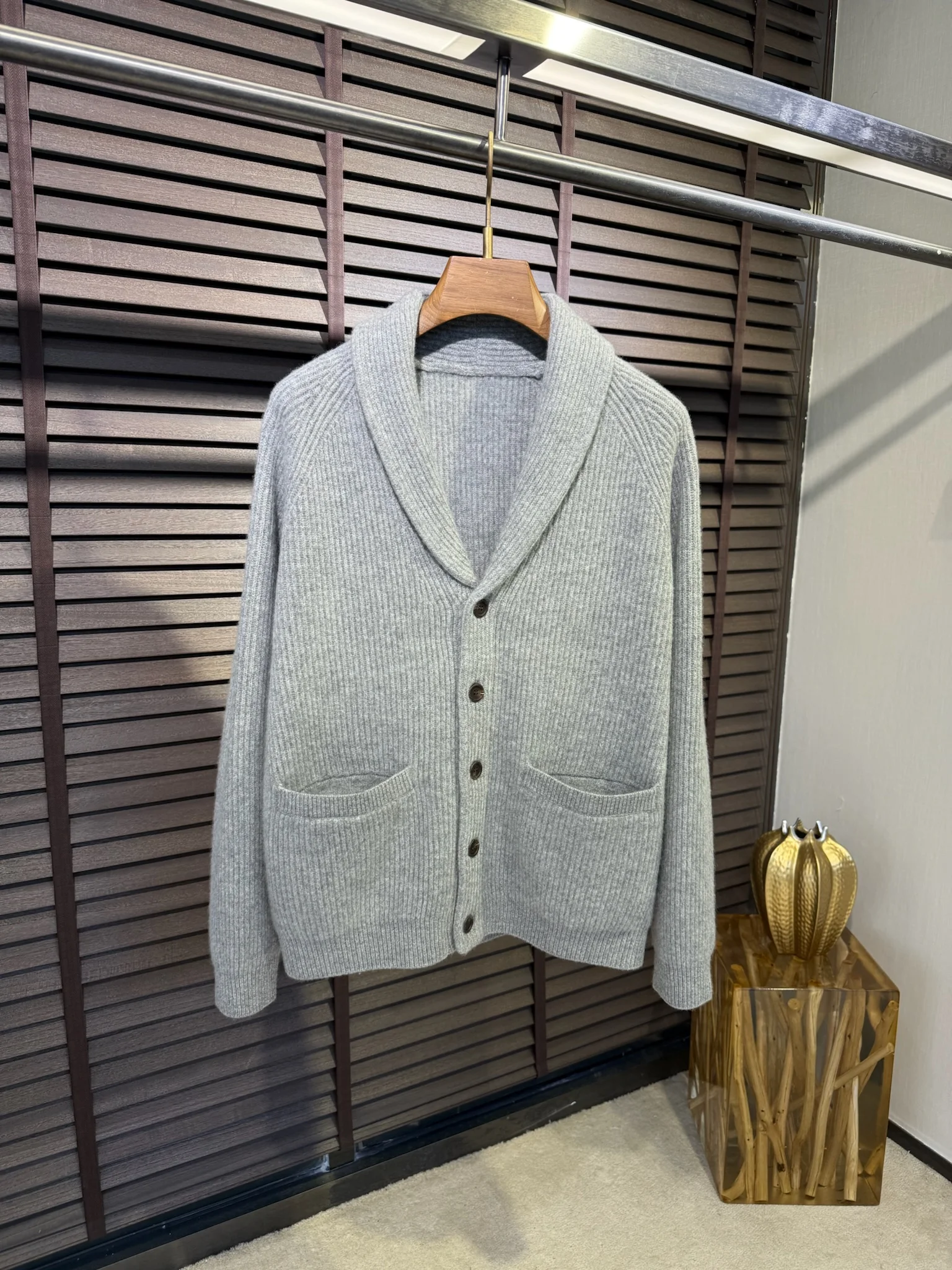 

Knitted Sweater Men's Camere Blend V-Ne Button Cardigan Lightweight Faion Busin Casual Long Sve Vest