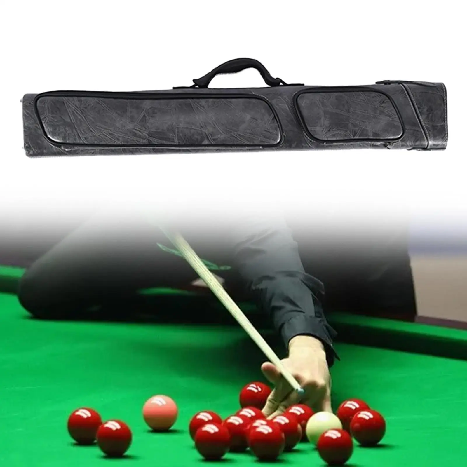 

Чехол-протектор для бильярдного кия, 1/2-размерный, из искусственной кожи, на 7 киев, легкий, пылезащитный, сумка для переноски, чехол для хранения снукерного кия