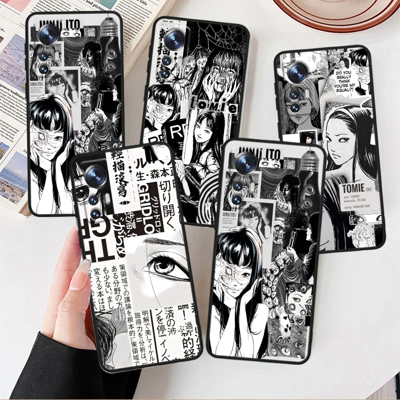 Tomie Kawakami Anime For Xiaomi Mi Note 10T 10S 10 9T 9 SE 8 CC9E A3 5G Lite Pro Soft Silicone Black Phone Case