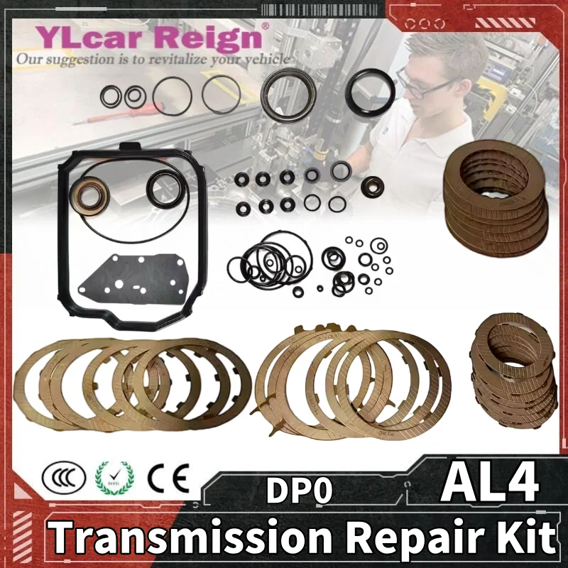 AL4 DPO Auto Transmission Overhaul Repair Kit Gearbox Friction Plates Gaskets Oil Seals For Peugeot Citroen Renault 1.6L 2.0L