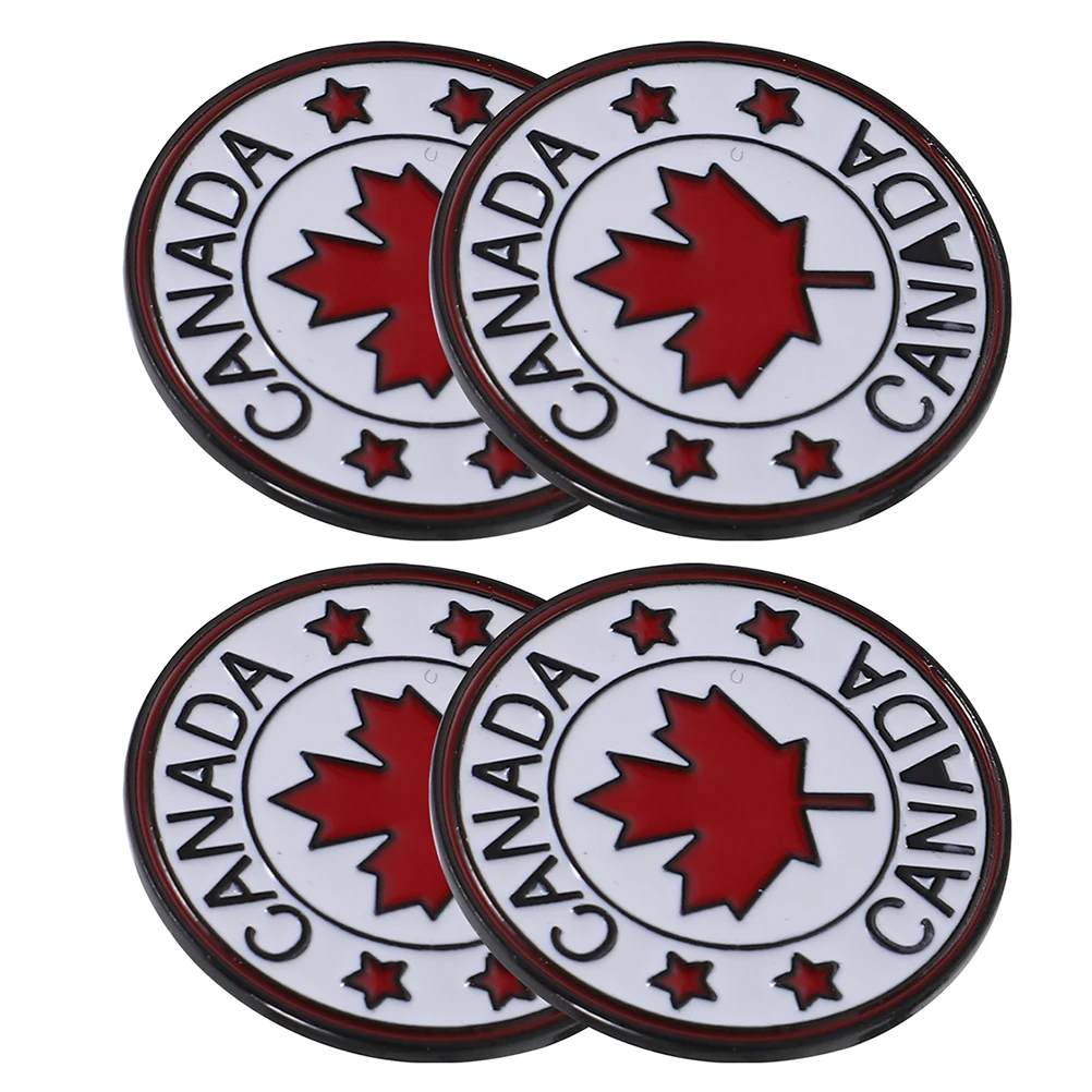 

4Pcs Canadian Maple Leaf Brooch Pin Metal Lapel Pins Enamel Flag Badge for Jackets Bags Hats Canada National Symbol Decor