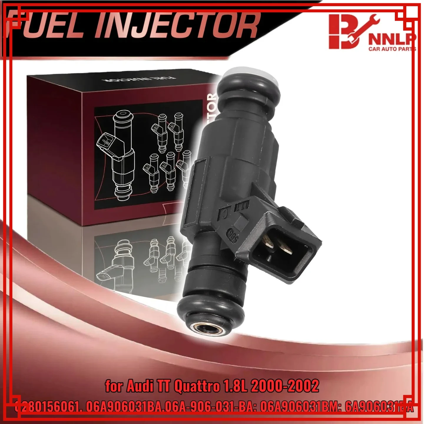 

0280156061 Fuel Injector Set for Audi TT Quattro 1.8L 2000-2002, Replaces 06A906031BA 06A906031BM