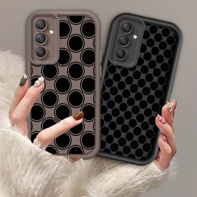 Popular Art Design Round For Samsung A71 A52 A51 A34 A33 A22 A16 A15 A13 A04 A06 Note 20 Ultra 5G Eye Ladder Phone Case