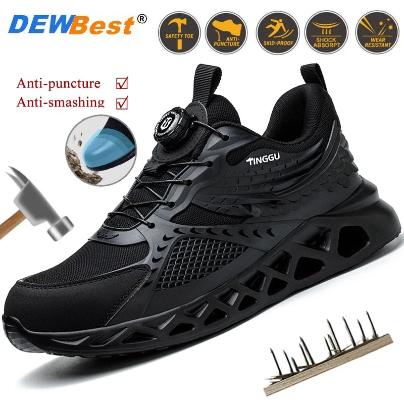 

Men's comfortable anti-puncture wear-resistant safety work shoes men's anti-smash steel head protection outside protective shoes