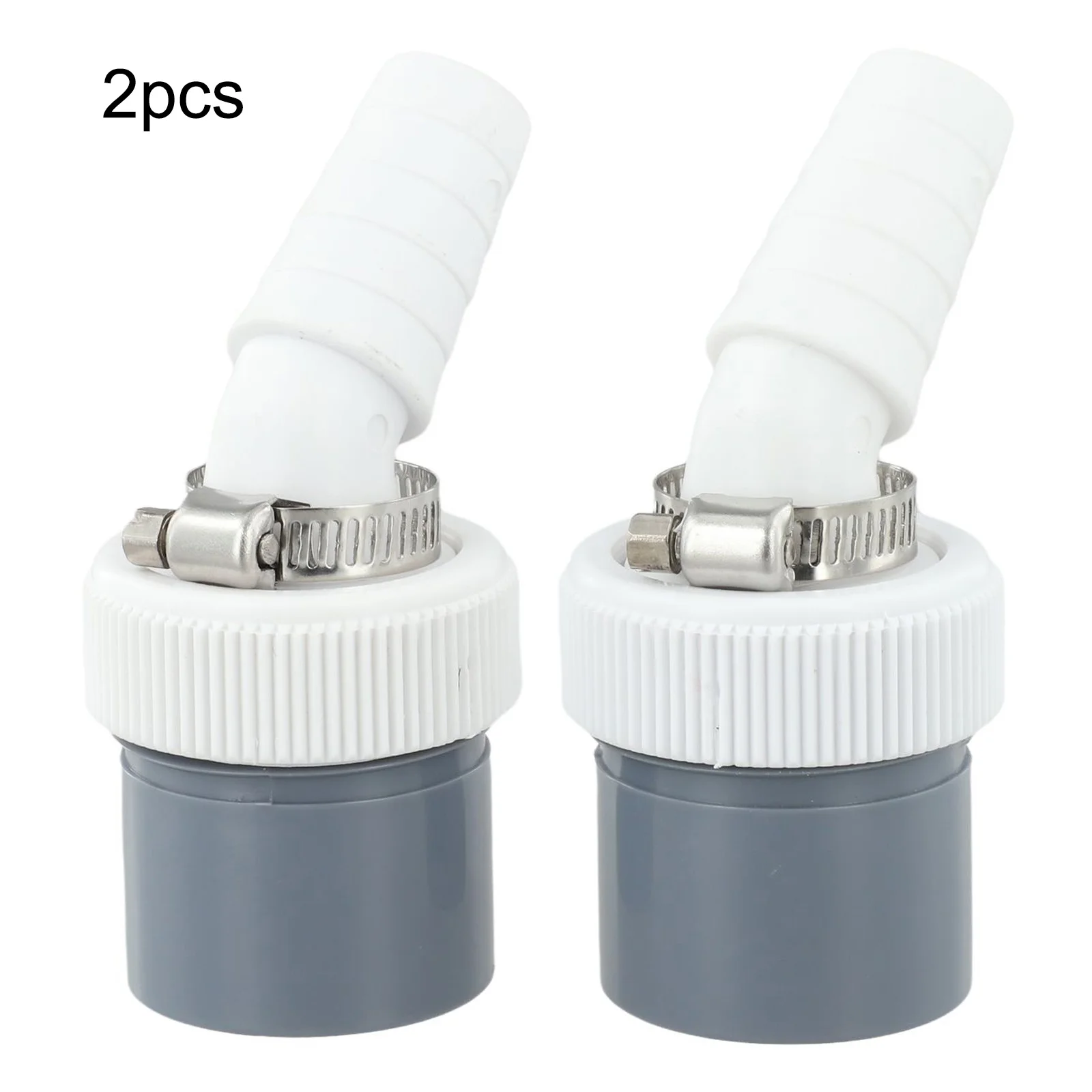 PVC Drain Adapter Grey White Color Washing Machine Drain Adapter 45-Degree Angled Inlet Versatile Compatibility