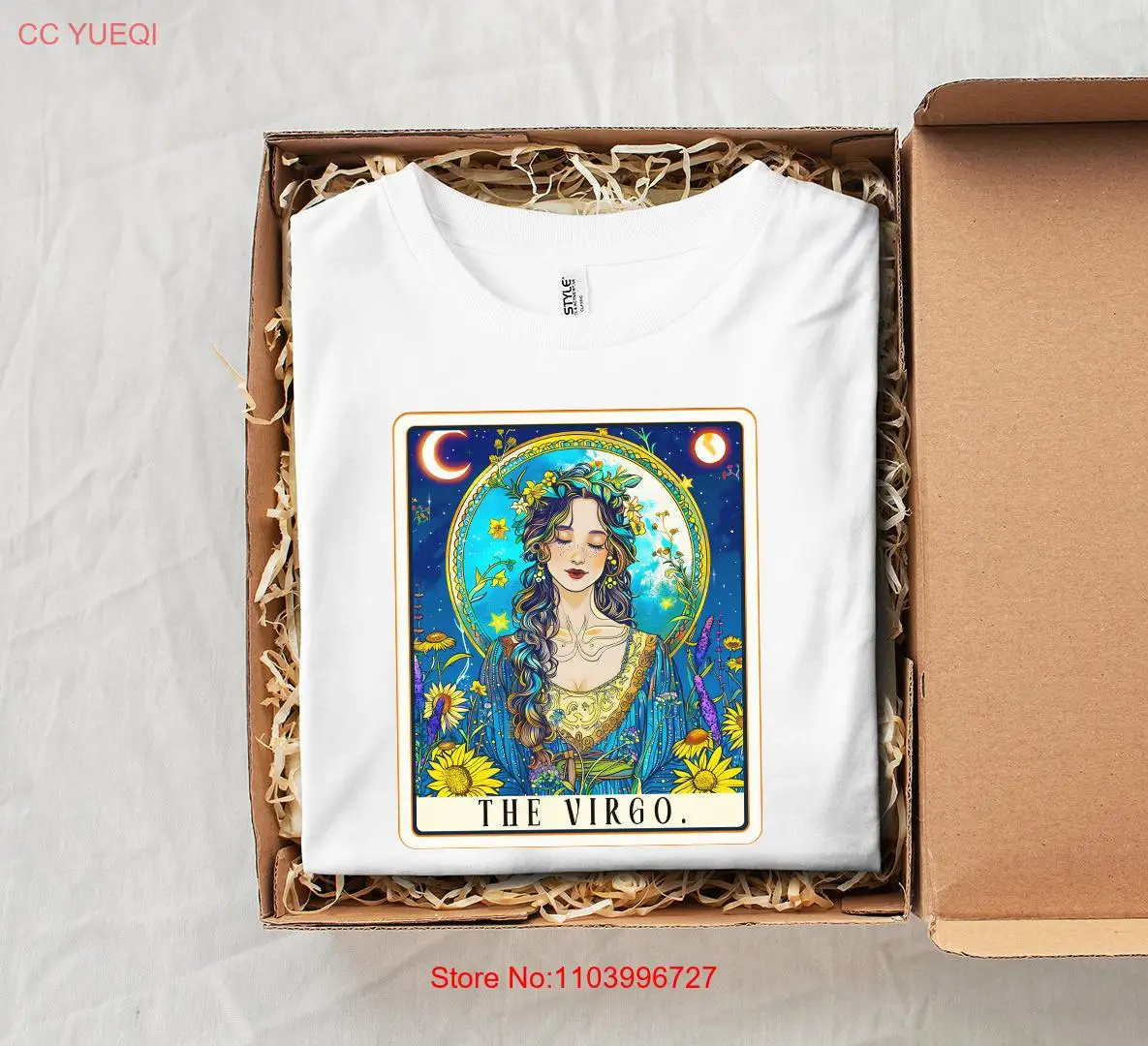 The Virgo Tarot Card Shirt Zodiac Shirt Witchy Vibes Celestial Gothic Virgo Sign