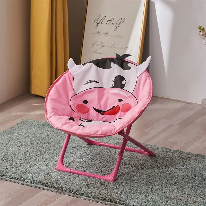 

Cartoon Foldable Moon Chair Portable Small Stool Dining Chair Indoor Outdoor Beach Kindergarten Lounge Seat