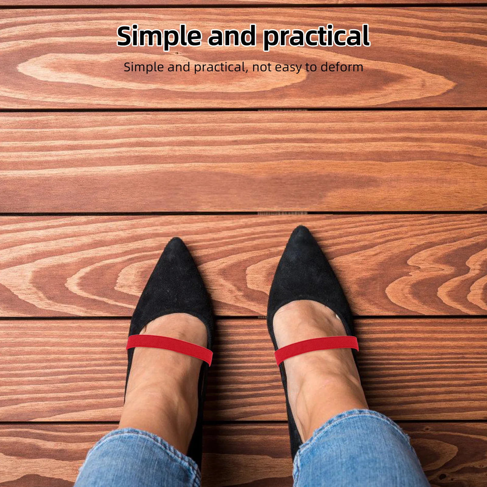 

5Pairs Anti-Loose Shoe Straps High Heel Fixing Bands Elastic Stretchy Durable Shoes Binding Light Grey Black Dark Grey Beige Red