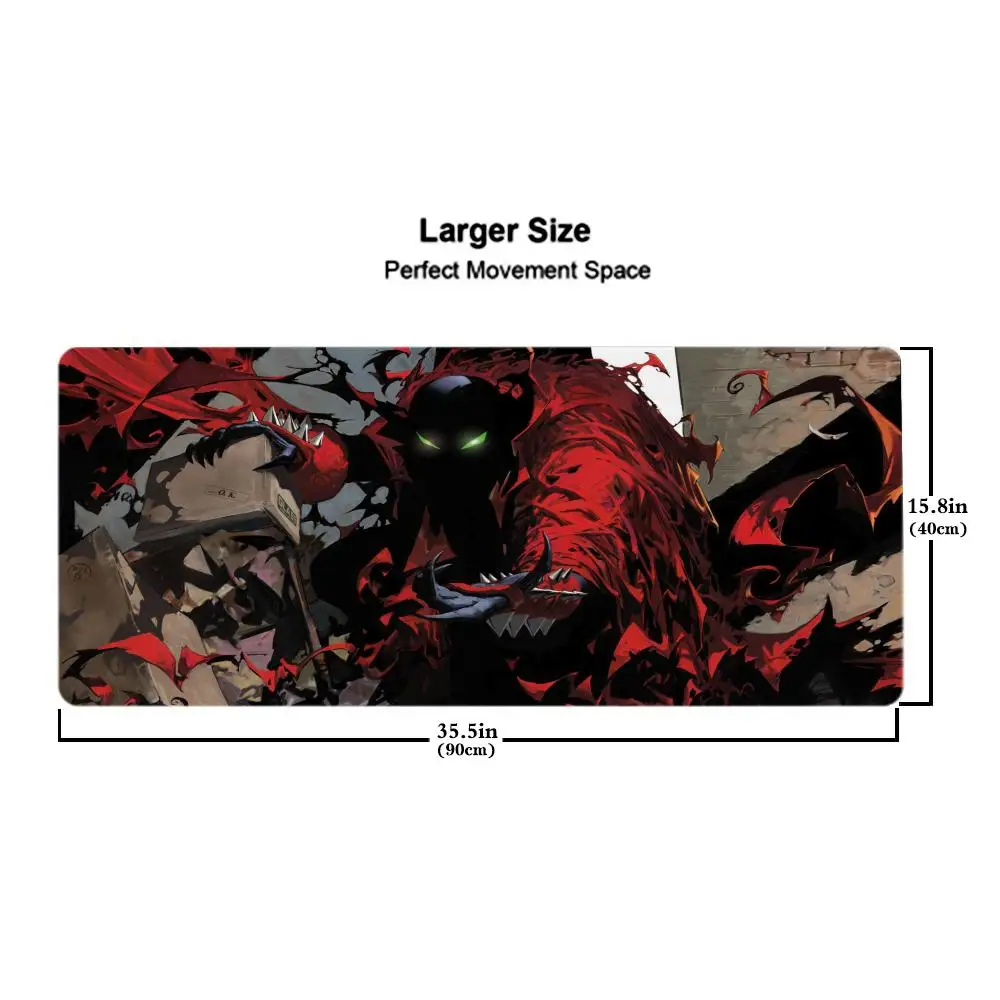 لوحة ماوس سبون للكمبيوتر اللوحي، لوحة ماوس للكمبيوتر المحمول xl لسطح المكتب، لوحة مفاتيح ألعاب لطيفة عالية الدقة بألوان قوس قزح، مشغل csgo، 90x40