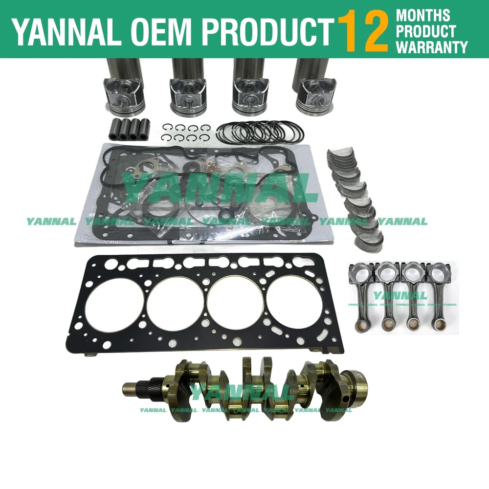 V3300 V3300-DI Overhaul Rebuild Kit Crankshaft Connecting Rod For Kubota Engine