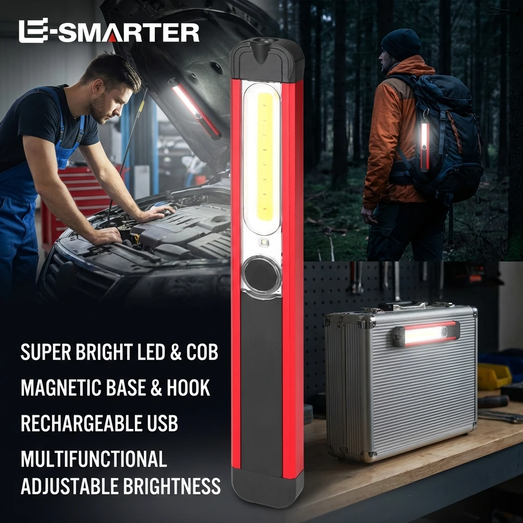 

Уличный магнитный аварийный фонарь-прожектор LED, водонепроницаемый IP65, для осмотра автомобилей и ландшафтного освещения