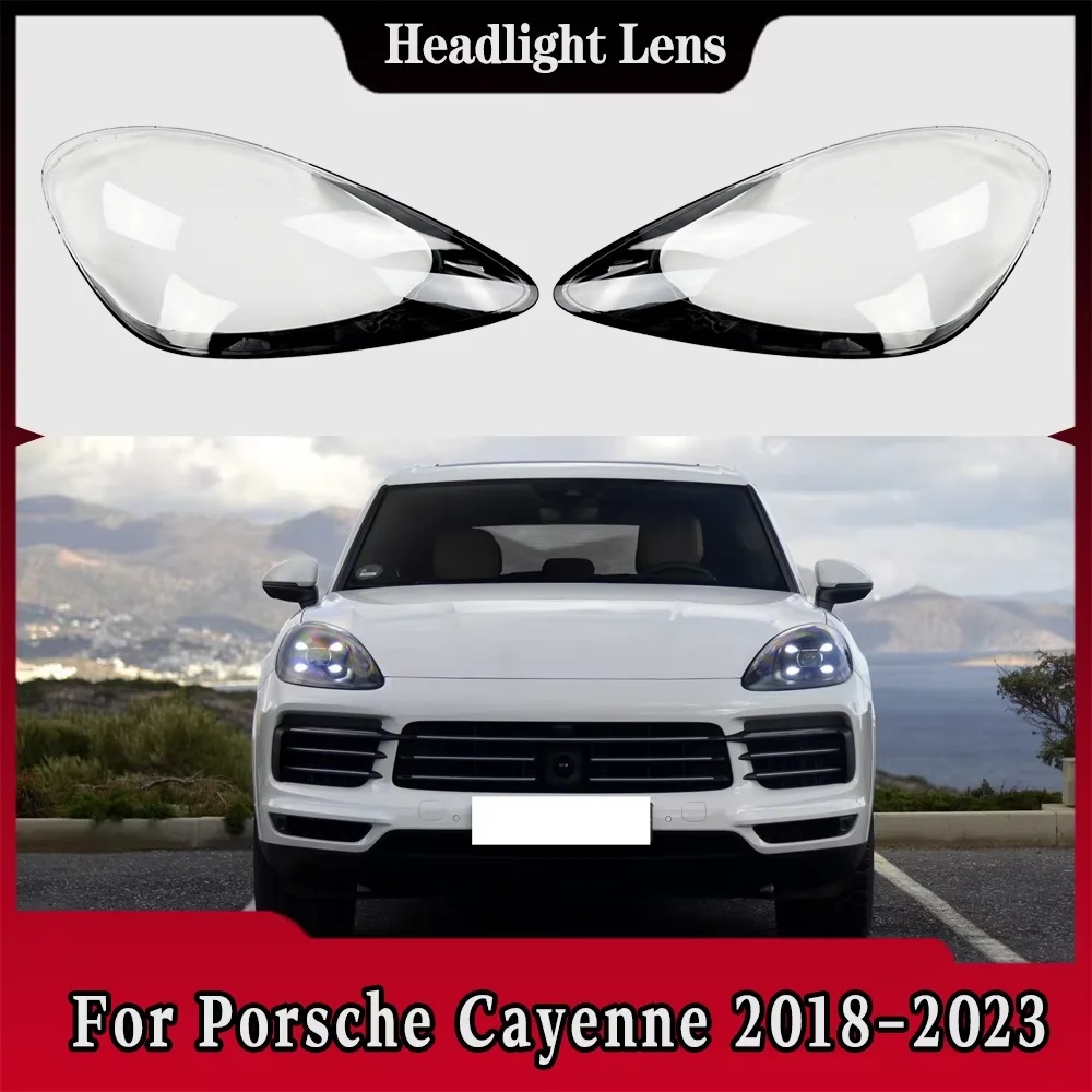 

Для Porsche Cayenne 2018 2019 2020 2021 2022 2023, крышка фары, линза из плексигласа, замена оригинального абажура