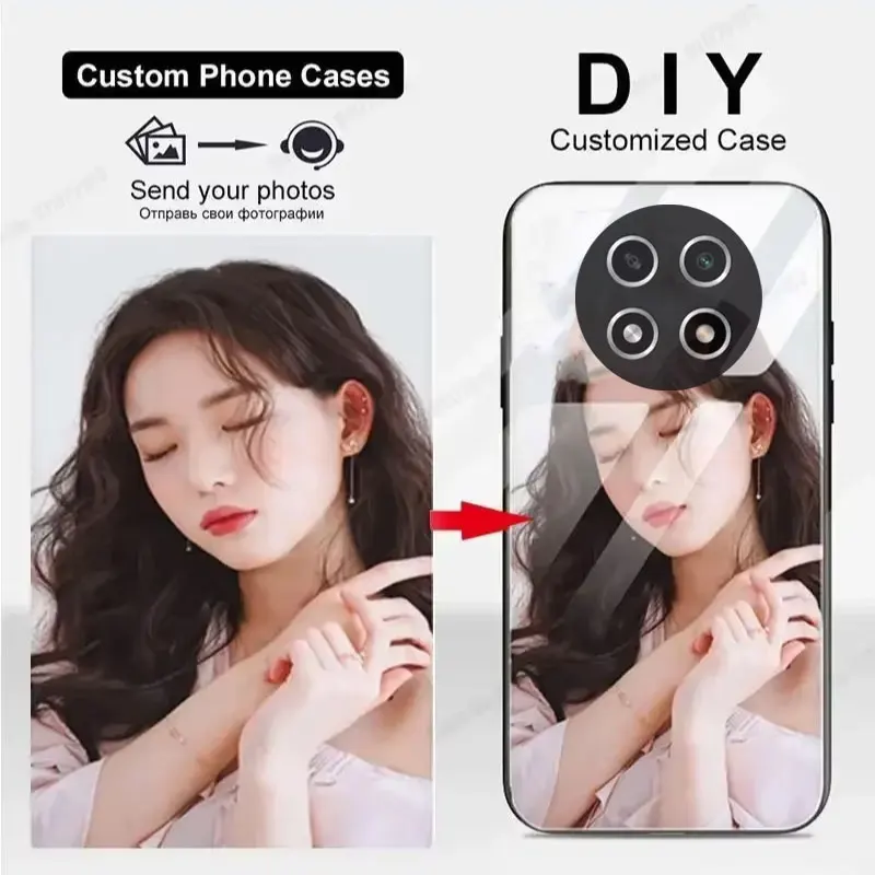 Funda para Realme 13 Pro Plus DIY, funda de teléfono con foto personalizada para Realme 13 Plus 12 4G 5G 12Plus 11 10 9i 9 Pro Plus, funda trasera de cristal