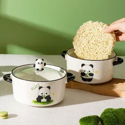 Household Japanese-style Cartoon Panda Instant Noodle Bowl Creative Cute Ramen Cups Student Dormitory Meal Noodle Bowl Tableware