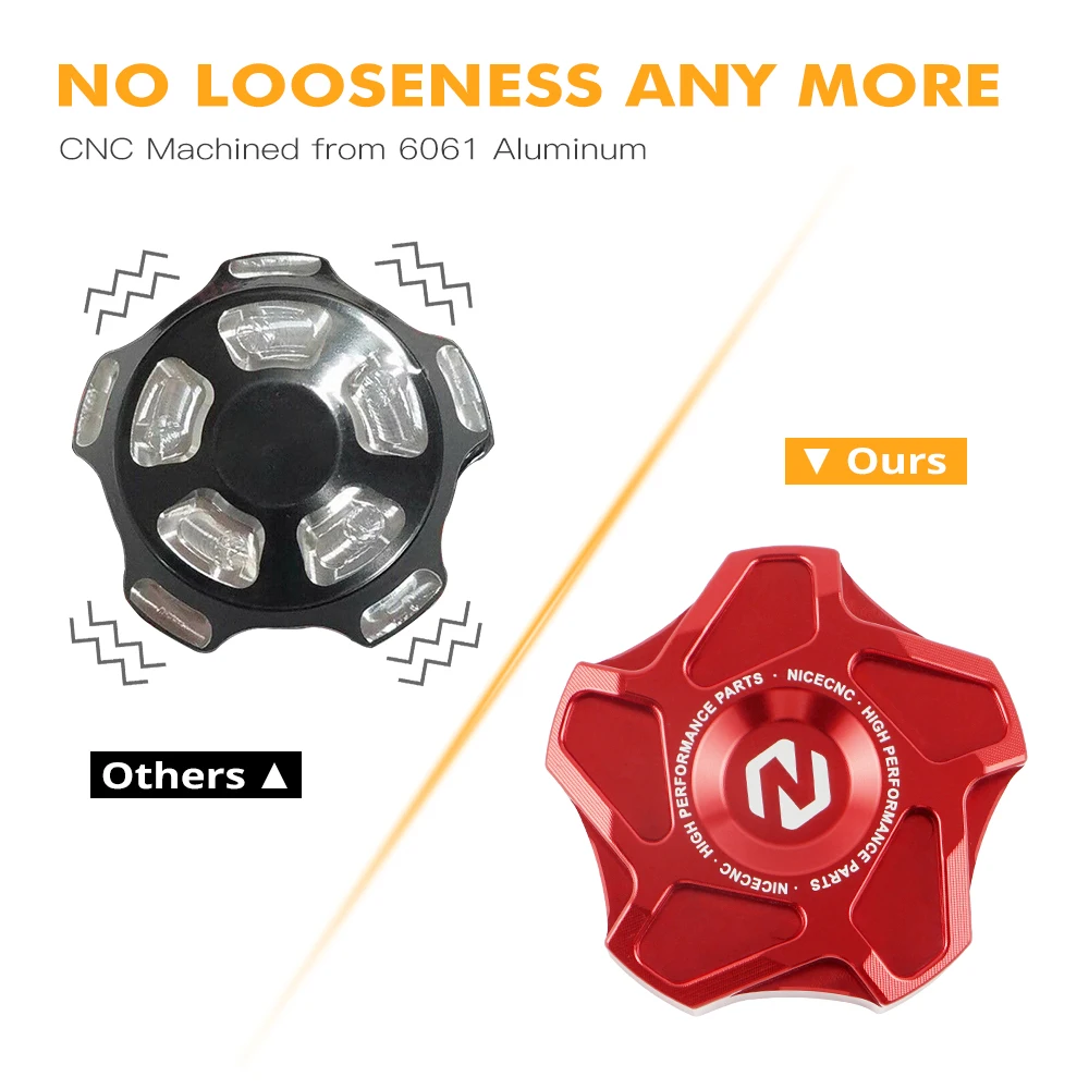 NICECNC 6061 Aluminum Gas Fuel Cap For Polaris Trail Boss Blazer 2013 Sportsman 2013-2021 Scrambler 2014-2021 RZR XP 2013-2018