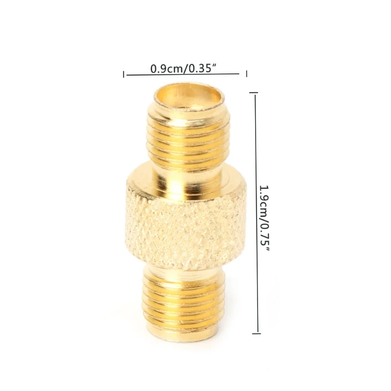 RF SMA fêmea para SMA fêmea adaptador frequência acoplador conector coaxial cobre