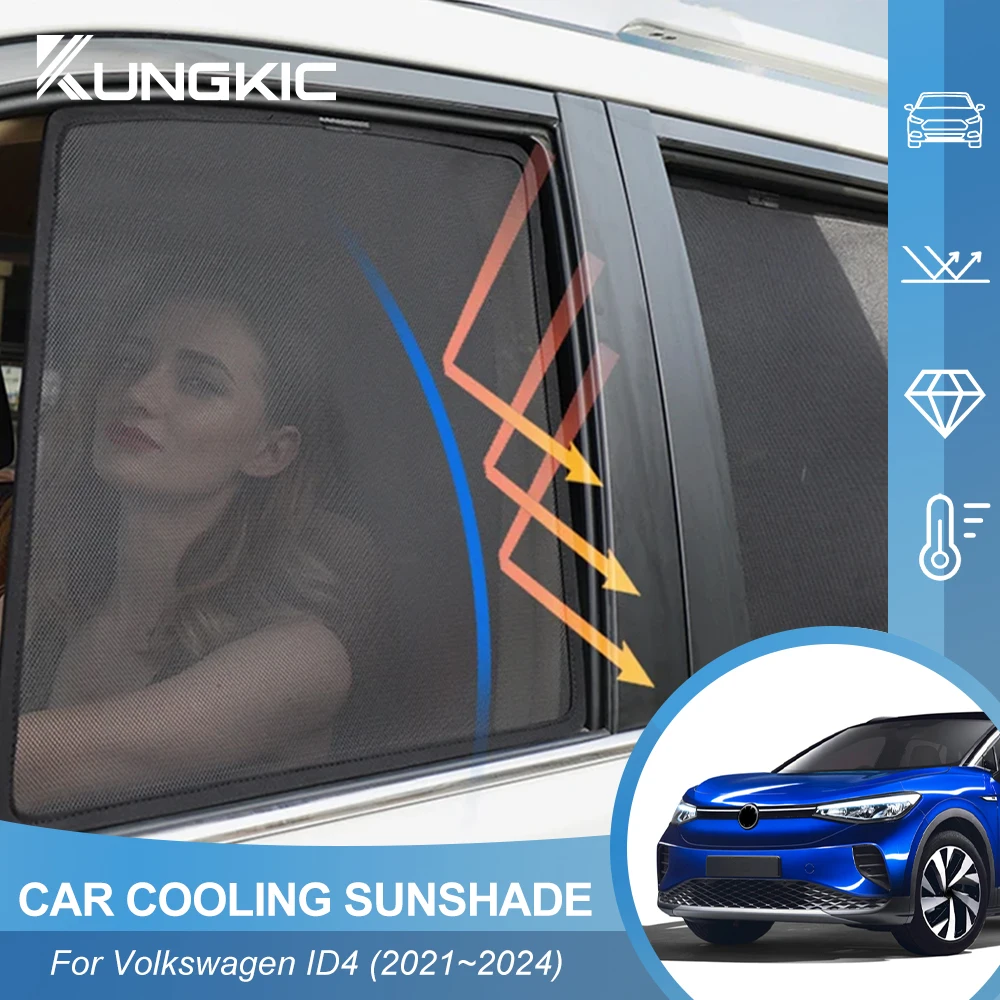 

Sunshade Shield for Volkswagen VW ID.4 ID4 2020-2024 Front Windshield Blind Curtain Rear Side Baby Seat Window Sun Shades Visor