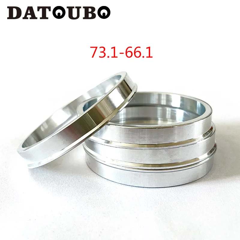 DATOUBO 4pc Wheel Hub Centric Rings 73.1 to 66.1 - OD=73.1mm ID=66.1mm - Aluminium Alloy Wheel Hub Centric rings 66.1 to 73.1