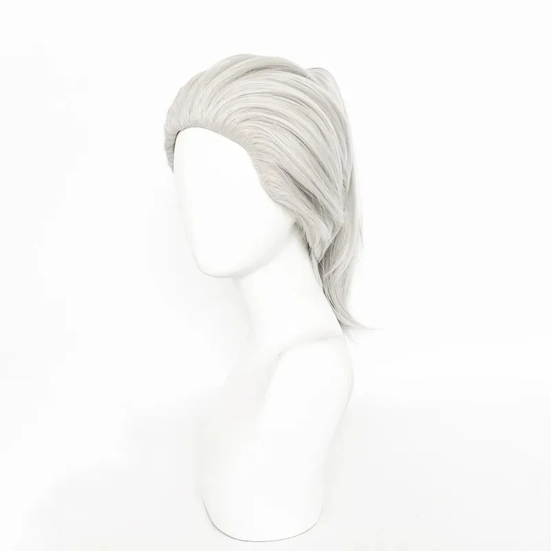 

qq023Uzui Tengen Косплей Парик 2 стиля Серебристо-серый сезон 2, развлекательный округ Arc Парики + татуировка