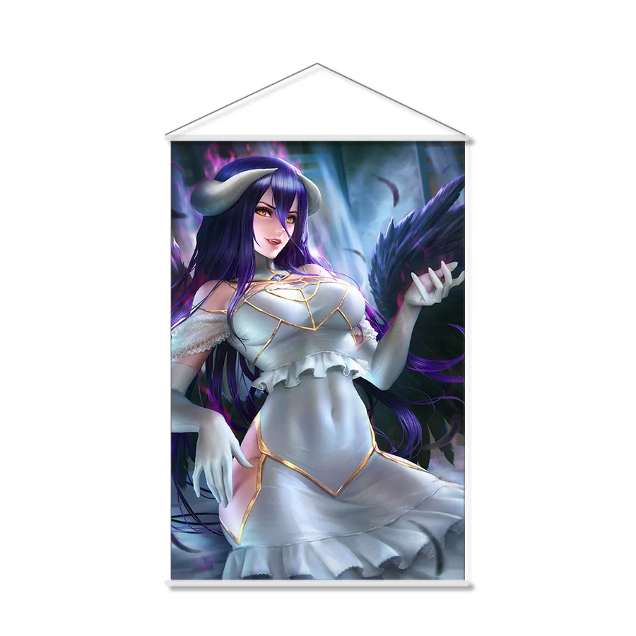 Sexy Albedo Anime Wall Scroll Hanging Poster Home Decor Painting