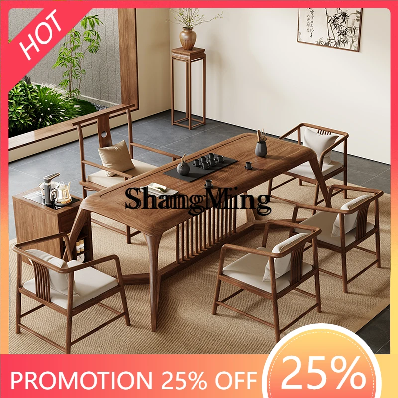 

CL Chinese solid wood tea table, high-end tea room, tea table and chair combination household